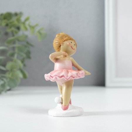 Souvenir Polystone "Girl Ballerina in the pink pack" 5x4.5x9.5 cm-2