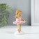 Souvenir Polystone "Girl Ballerina in the pink pack" 5x4.5x9.5 cm