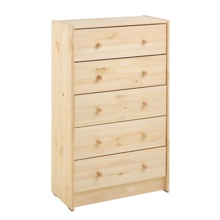 Chest of drawers RAST 5, 62x30x109, pine array