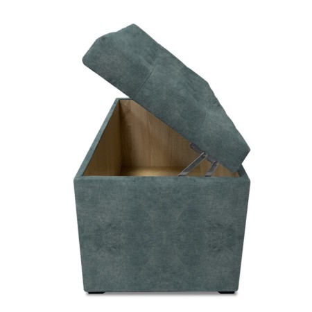 Puff with a lid and weight, 800 × 400 × 420 mm, Dakota velor, Mint color-5