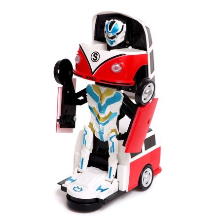 Retro bus robot, light and sound effects, transformed-1