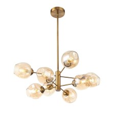Suspension lamp ST LUCE. SL1500.203.08. Fovia. 8x40 watts, E14, 60x60x57 cm, golden color