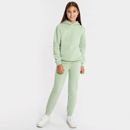 Kit for girls (sweatshirt, trousers), green color, height 122-128 cm
