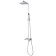 Bath mixer and shower Lemark Contest LM5862CW, with the upper shower, chrome, white