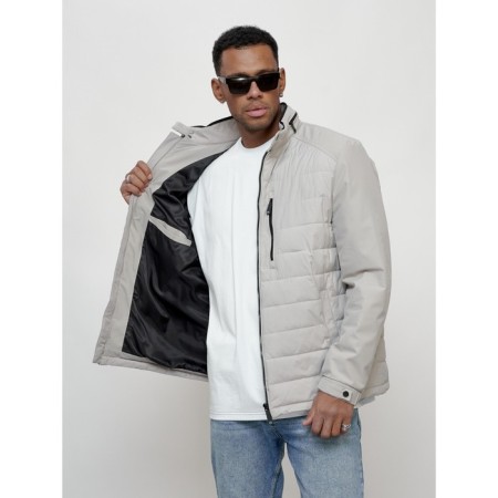 Male spring jacket, size 50, light-gray color-10