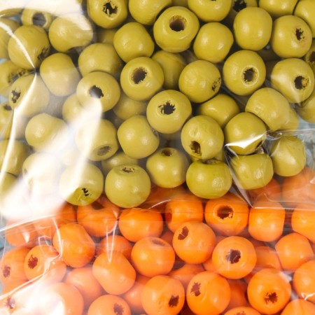 Set of beads for creativity tree "mustard" d-0.8 cm, 4 colors x 15 g-1