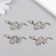 Decor for creativity metal, rhinestones "Snake with gems" silver 0.4x1.7x4.2 cm