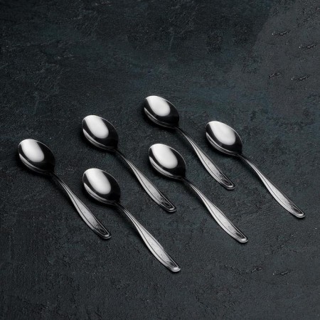 A teaspoon “Silhouette”, h = 14 cm, thickness of 1 mm, simplified processing, silver color-2