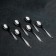 A teaspoon “Silhouette”, h = 14 cm, thickness of 1 mm, simplified processing, silver color