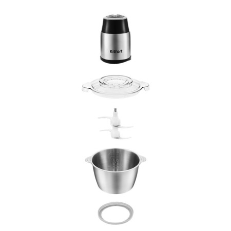 KitFort K-3024 grinder, stainless steel, 350 W, 2 l, 2 speeds, steel-4