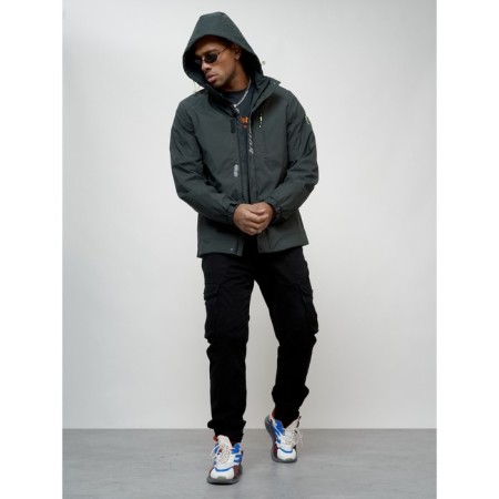 Sports male jacket, size 50, dark gray color-12