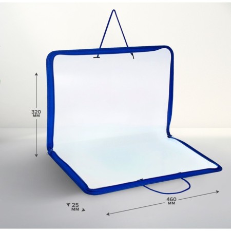 Folder for drawings and drawings A3, 460 x 320 x 25 mm, handles, plastic, lightning around, "office"-1