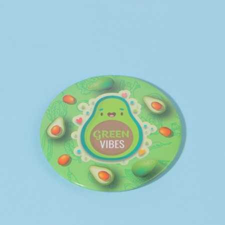 Green Vibes mirror, d = 7 cm, green color-4