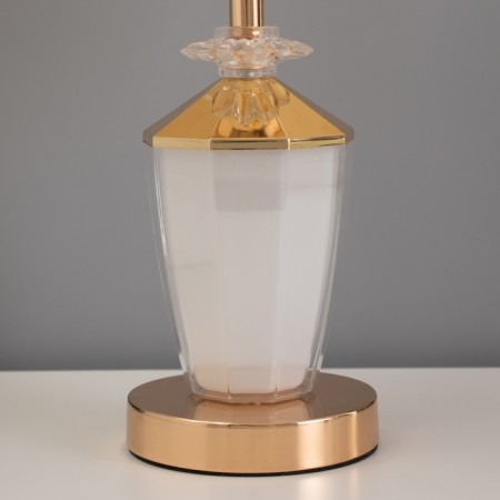 Table lamp "Yaim" 1x40W E27 1x3W LED gold 25x25x42cm-3