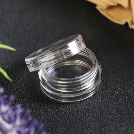 Casket plastic for trifles "Circle" Transparent 1.3x2.7x2.7 cm-1