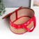 Bamboo Bamboo Casket "Flowers on Red" with handles, lightning 16x20x30 cm