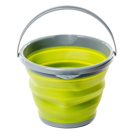 Folding bucket TRAMP TRC-091, silicone, olive, 10l