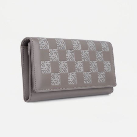 Women's wallet on magnets, gray color