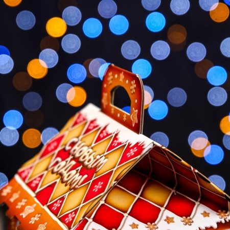 Gingerbread gift box 12 x 12 x 16.8 cm-4
