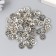 Decor hat for beads "Flower-Hall" silver 0.8x0.8 cm set 50 pcs