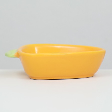 Ceramic bowl for rodents "carrots" 11 x 8.5 cm-2