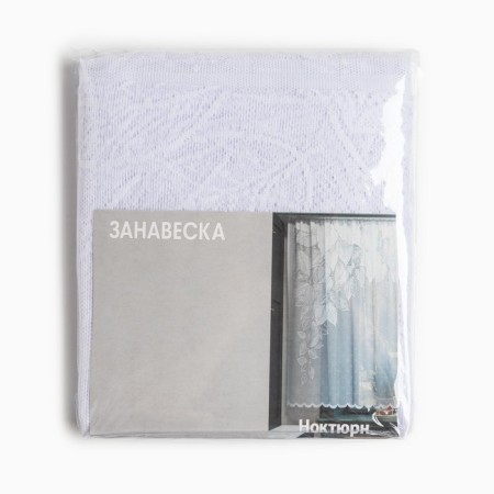 Tulle to the kitchen on a curtain tape 250x160 cm, white, 100% polyester-5