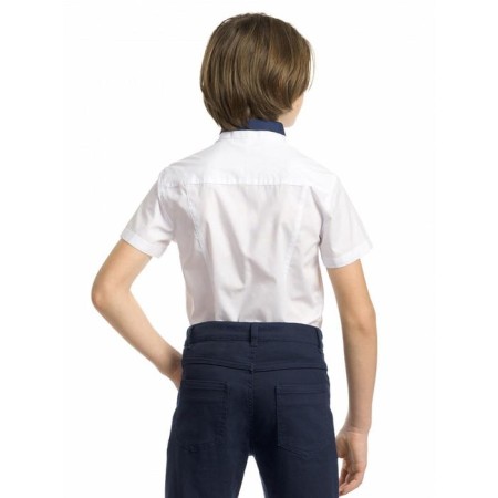 Short -sleeve shirt for Pelican boy, height 128 cm, white color-1