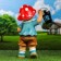 Garden figure "Gnome Gribochki with a flashlight" 21x15x45cm