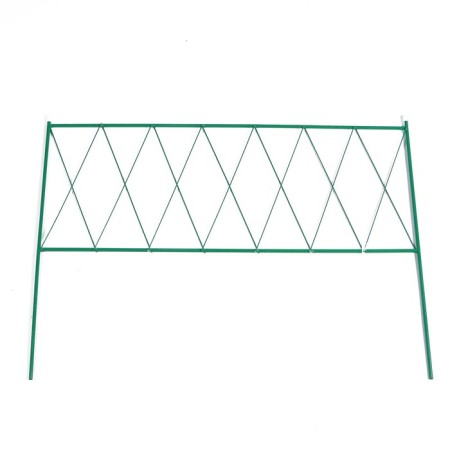 Decorative fence, 70 × 482 cm, 5 sections, metal, green, "bobi"-7