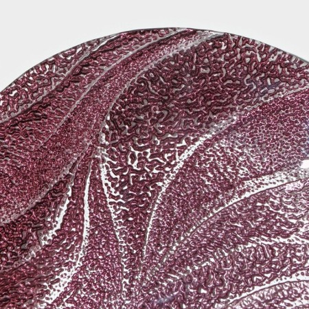 Glass dessert plate "Drachna", d = 21 cm, burgundy color-8