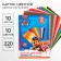 Cardboard color, A4, 10 sheets, 10 colors, non -unilateral, in a folder, 220 g/m², puppy patrol