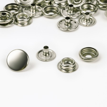 Installation button, omega (o-shaped), d = 15 mm, nickel color-1