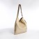 Shoper bag on fasting, beige color