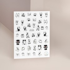 Super Lady nail stickers, multi -colored
