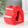 Aroma lamp ceramics "Heart" red 9x4.8x8 cm
