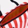 Sports bag with lightning, 2 outer pockets, long belt, red/white color