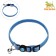 Soft cat collar with a tambourine, 30 x 1 cm, textiles, blue