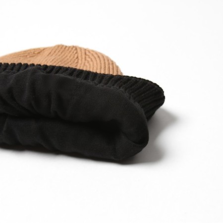 Children's hat minku rr 50-52, beige/black color-1