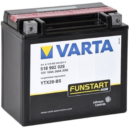 Battery VARTA 18 Ah Moto AGM 518 902 026 (YTX20-BS)