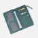 Women's wallet on the button, green color