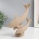 Polystone souvenir "Two dolphins" Sand 8x19x22 cm