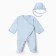 Kit for children (overalls, cap), jeans color, height 56 ​​cm