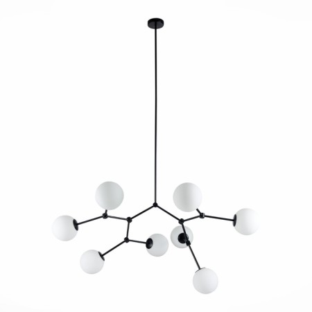 Suspended chandelier ST LUCE. SL1506.403.08. Chieti. 8x40 W, E14, 112x112 cm, black color-5