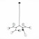 Suspended chandelier ST LUCE. SL1506.403.08. Chieti. 8x40 W, E14, 112x112 cm, black color