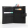 Male purse on the button, department for auto documents, black color