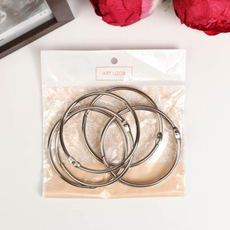 Ring for creativity (for photo albums) "silver" int. D = 6.5 cm external. D = 7 cm-5