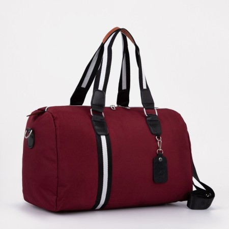 Sports bag with lightning, burgundy color