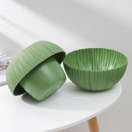 Kashpo for flowers with the insert "Sphere", 1.7 l, d = 13.5 cm, h = 16 cm, olive color-2