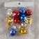 Bubenchiki, set 12 pcs., Size 1 pc: 3 × 3 cm, color red, yellow, blue, silver