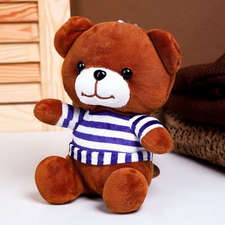 Soft toy "Bear", in a striped T -shirt, 18 cm-1